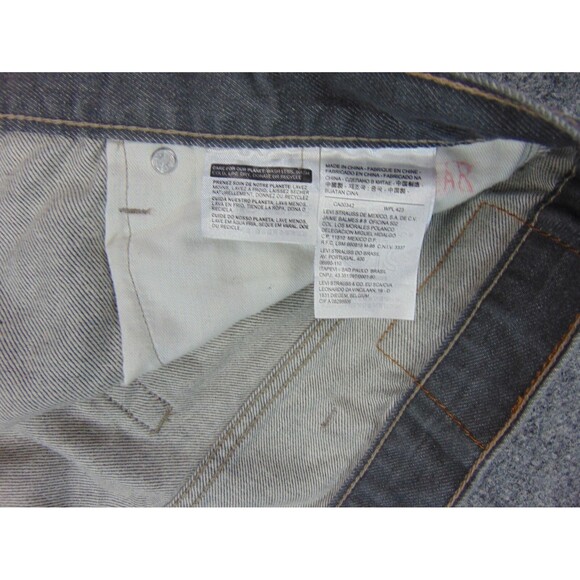 Levis 569 Jean Shorts Mens 42 Gray Loose Straight Denim Short Pants - Picture 8 of 10